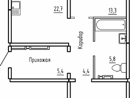 Продается 2-комнатная квартира ЖК Самоцветы, Бирюза дом 1, 71.2  м², 9200000 рублей