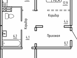 Продается 2-комнатная квартира ЖК Самоцветы, Бирюза дом 1, 70.4  м², 9150000 рублей