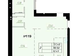 Продается 2-комнатная квартира ЖК Граф, 89.5  м&sup2;, 18300000 рублей