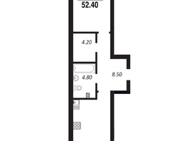 Продается Студия ЖК ПАРК-квартал «Королёв», дом 4, 52.4  м², 6812000 рублей