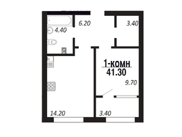 Продается Студия ЖК ПАРК-квартал «Королёв», дом 4, 41.3  м², 6195000 рублей