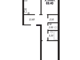 Продается 2-комнатная квартира ЖК ПАРК-квартал «Королёв», дом 4, 69.4  м², 10063000 рублей