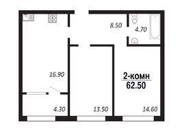 Продается 2-комнатная квартира ЖК ПАРК-квартал «Королёв», дом 4, 62.5  м², 8875000 рублей