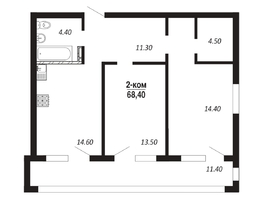 Продается 2-комнатная квартира ЖК ПАРК-квартал «Королёв», дом 2, 68.4  м², 8550000 рублей