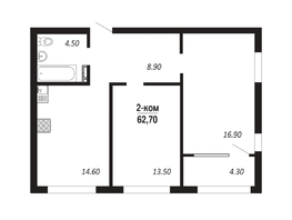 Продается 2-комнатная квартира ЖК ПАРК-квартал «Королёв», дом 2, 62.7  м², 8339100 рублей