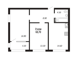 Продается 2-комнатная квартира ЖК ПАРК-квартал «Королёв», дом 2, 62.7  м², 9279600 рублей