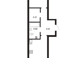 Продается 1-комнатная квартира ЖК ПАРК-квартал «Королёв», дом 3, 52.2  м², 8508600 рублей