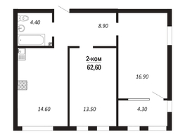 Продается 2-комнатная квартира ЖК ПАРК-квартал «Королёв», дом 3, 62.6  м², 10016000 рублей