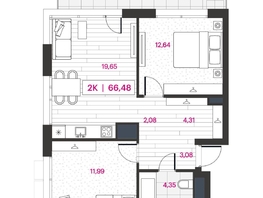 Продается 2-комнатная квартира ЖК Пушкина 77 (Pushkina 77), 67.58 м², 14310000 рублей