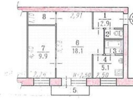 Продается 2-комнатная квартира 40 лет Ракетных Войск ул, 41.7  м², 3400000 рублей