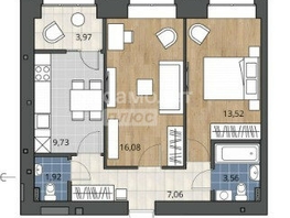 Продается 2-комнатная квартира ЖК Северное Сияние, этап 3, 45  м², 7350000 рублей