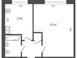 Продается 1-комнатная квартира Романенко ул, 21.6 м², 1890000 рублей
