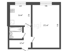 Продается 1-комнатная квартира 29.9 м², 2280000 рублей