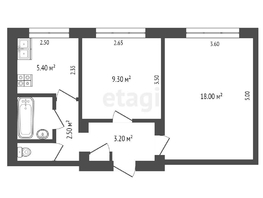 Продается 2-комнатная квартира Малунцева ул, 42.3 м², 3320000 рублей