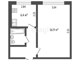 Продается 1-комнатная квартира Бородина ул, 32.7 м², 3050000 рублей