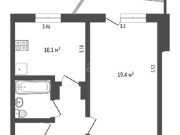 Продается 1-комнатная квартира Конева ул, 37.9 м², 3870000 рублей