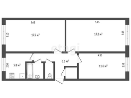 Продается 3-комнатная квартира Менделеева пр-кт, 63.3 м², 4900000 рублей