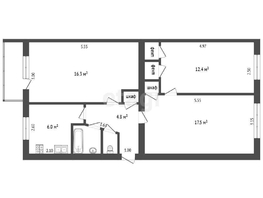 Продается 3-комнатная квартира Волховстроя ул, 62 м², 5500000 рублей