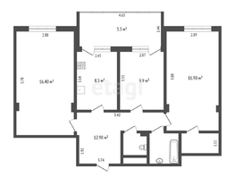 Продается 3-комнатная квартира Лукашевича ул, 71 м², 7850000 рублей