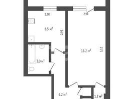 Продается 1-комнатная квартира Магистральная ул, 31.9 м², 3200000 рублей