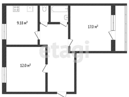 Продается 2-комнатная квартира Молодежная 3-я ул, 48 м², 3800000 рублей