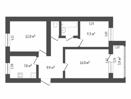 Продается 3-комнатная квартира Дмитриева ул, 64 м², 5800000 рублей