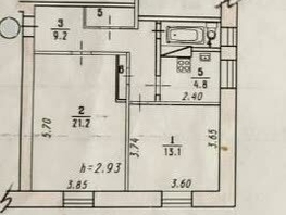 Продается 2-комнатная квартира Печникова ул, 52.6  м², 4050000 рублей