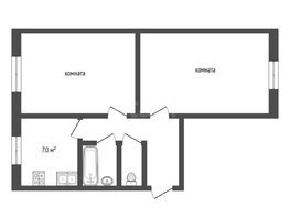 Продается 2-комнатная квартира Лобкова ул, 54  м², 4500000 рублей