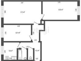 Продается 3-комнатная квартира Мельничная ул, 60.6  м², 4450000 рублей