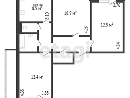 Продается 3-комнатная квартира тюленина, 61.3 м², 5480000 рублей