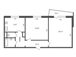 Продается 2-комнатная квартира Дианова ул, 53.4 м², 5600000 рублей
