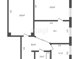 Продается 3-комнатная квартира Транспортная 3-я ул, 56.6 м², 5500000 рублей