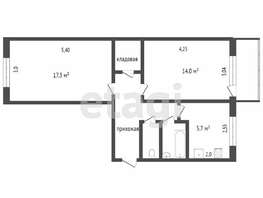 Продается 2-комнатная квартира Рокоссовского ул, 56 м², 5400000 рублей