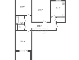 Продается 3-комнатная квартира Съездовская ул, 63 м², 7000000 рублей