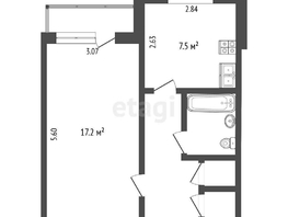 Продается 1-комнатная квартира Бородина ул, 35.8 м², 3600000 рублей