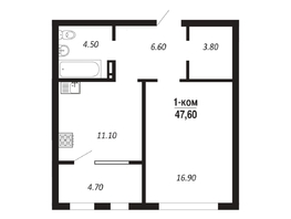 Продается 1-комнатная квартира ЖК ПАРК-квартал «Королёв», дом 3, 47.6 м², 8330000 рублей