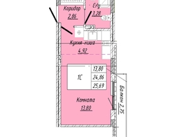 Продается 1-комнатная квартира ЖК На 2-й Дачной, 25.69 м², 5780250 рублей