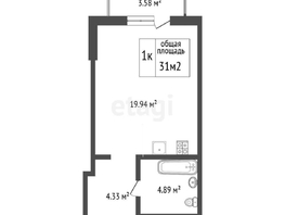 Продается Студия Маршала Жукова ул, 31  м², 4650000 рублей