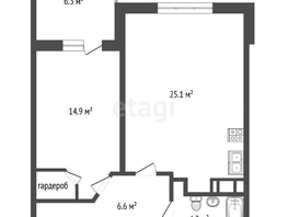 Продается 1-комнатная квартира Ленинская 9-я ул, 53.2  м², 8700000 рублей