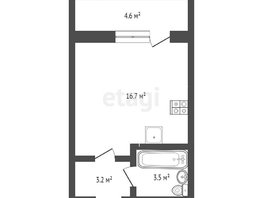 Продается Студия Трамвайная 2-я ул, 24  м², 2382000 рублей