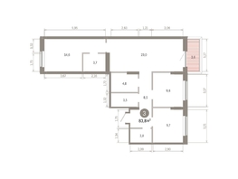 Продается 3-комнатная квартира ЖК Кварталы Драверта, дом 3, 83.82  м², 14180000 рублей