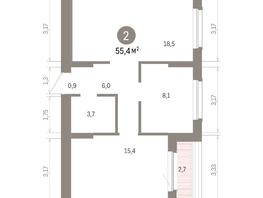 Продается 2-комнатная квартира ЖК Кварталы Драверта, дом 6, 55.38 м², 9950000 рублей