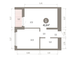 Продается 1-комнатная квартира ЖК Кварталы Драверта, дом 6, 41.86 м², 7500000 рублей