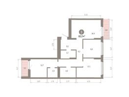 Продается 3-комнатная квартира ЖК Кварталы Драверта, дом 6, 83.24 м², 13250000 рублей