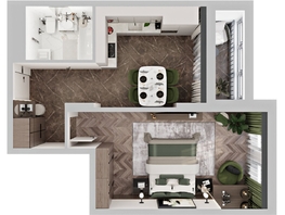 Продается 1-комнатная квартира ЖК Клубный дом на Пушкина, 43.5  м², 10005000 рублей