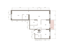 Продается 3-комнатная квартира ЖК Кварталы Драверта, дом 3, 84.38  м², 14140000 рублей