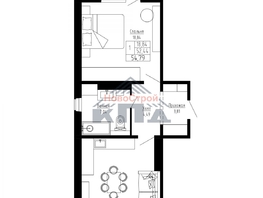 Продается 1-комнатная квартира ЖК На Омской, 54.79  м², 7945000 рублей