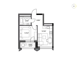 Продается 1-комнатная квартира ЖК Северное Сияние Бизнес, 37.8  м&sup2;, 8316000 рублей