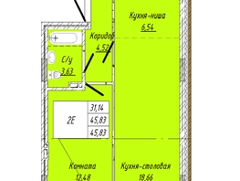 Продается 1-комнатная квартира  Дом на 2-й Дачной, 45.83  м&sup2;, 9046842 рублей