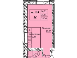 Продается Студия ЖК Семиреченская, дом 2, 28.26  м&sup2;, 4945500 рублей